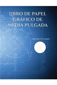 Libro de papel gráfico de media pulgada