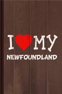 I Love My Newfoundland Dog Breed Journal Notebook