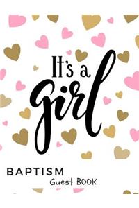 It's a Girl Baptism Guest Book
