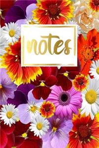 Notes: Flower Matte Cover Design Composition Notebook College Ruled Journal Daily and Planner for School Subjects, Writing Notes, Diaries