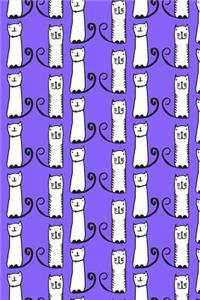 Bullet Journal Notebook for Cat Lovers Funny Tall Cats Pattern 4