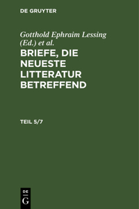 Briefe, die neueste Litteratur betreffend