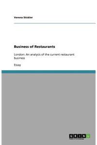 Business of Restaurants