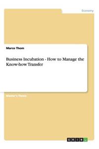 Business Incubation - How to Manage the Know-how Transfer