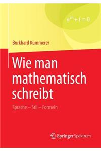 Wie Man Mathematisch Schreibt