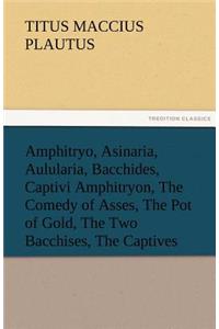 Amphitryo, Asinaria, Aulularia, Bacchides, Captivi Amphitryon, the Comedy of Asses, the Pot of Gold, the Two Bacchises, the Captives