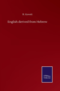 English derived from Hebrew