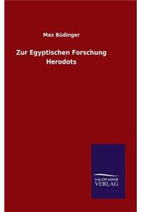 Zur Egyptischen Forschung Herodots