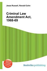 Criminal Law Amendment Act, 1968-69