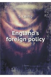England's foreign policy