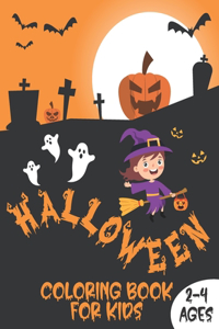 Halloween Coloring Book For Kids 2-4 Ages