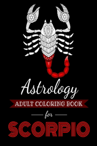 Astrology Adult Coloring Book for Scorpio