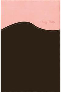 NIV, Gift Bible, Imitation Leather, Pink/Brown, Indexed, Red Letter Edition