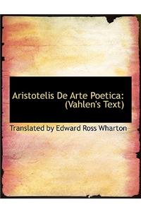 Aristotelis de Arte Poetica: Vahlen's Text (Large Print Edition)