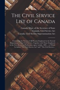 Civil Service List of Canada [microform]