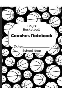 Boys Basketball Coaches Notebook Dates