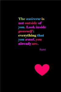 The universe is not outside of you. Look inside yourself; everything that you want, you already are.
