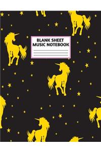 Blank Sheet Music Notebook