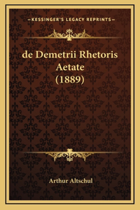 de Demetrii Rhetoris Aetate (1889)