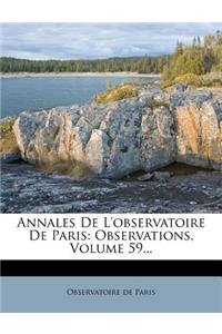 Annales De L'observatoire De Paris