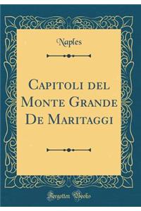 Capitoli del Monte Grande de Maritaggi (Classic Reprint)