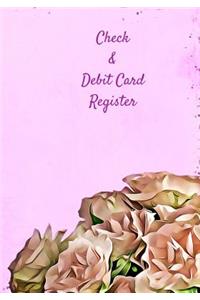 Check & Debit Card Register (BONUS Notes area/7 X 10 inches)