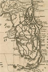 Florida Vintage Map Field Journal Notebook, 50 pages/25 sheets, 4x6