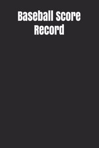 Baseball Score Record