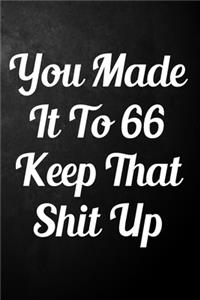 You Made It To 66 Keep That Shit Up