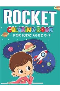 Rocket Coloring Book for Kids Ages 5-7