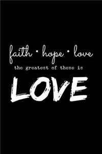 Faith Hope Love The Greatest Of These Is Love