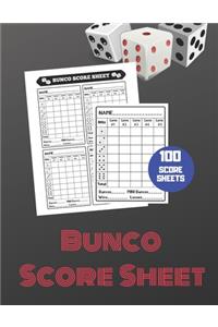 Bunco Score Sheet