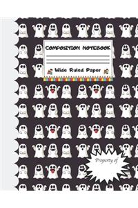 Composition Notebook Wide Ruled Paper