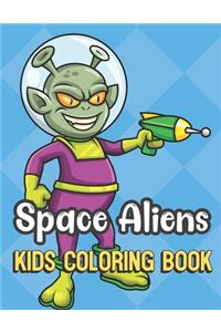 Space Aliens Kids Coloring Book