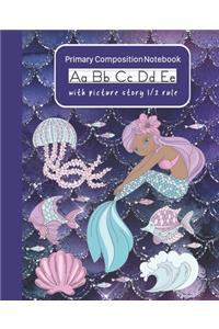 Mermaid Primary Composition Notebook With Picture Story 1/2 Rule