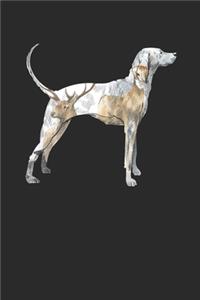 Hunting Dog With Forest Deer Silhouette