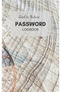 Back to Nature Internet Password Logbook