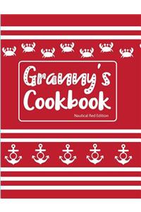 Granny's Cookbook Nautical Red Edition