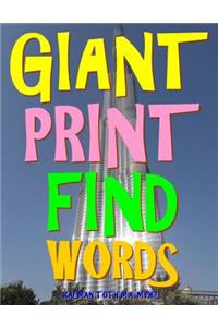 Giant Print Find Words: 133 Extra Large Print Word Search Puzzles
