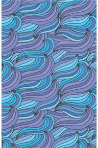 Journal Notebook Abstract Waves Blues