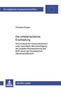 Die Urheberrechtliche Erschoepfung