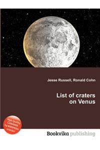 List of Craters on Venus