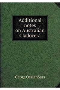 Additional Notes on Australian Cladocera