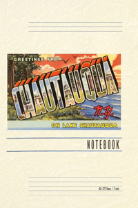 Vintage Lined Notebook Greetings from Chautauqua, New York