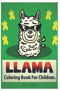 llama coloring book for children