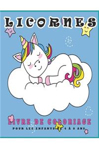 Licornes Livre de Coloriage Pour les Enfants de 4 à 8 Ans