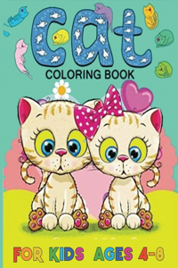 Cat Coloring Book for Kids Ages 4-8