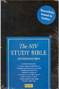NIV Study Bible Black Bonded Leather