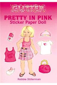 Glitter Pretty in Pink Sticker Paper Doll