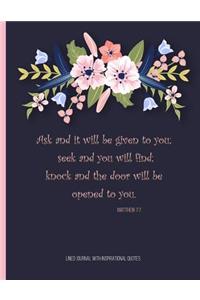 Lined Journal with Inspirational Quotes